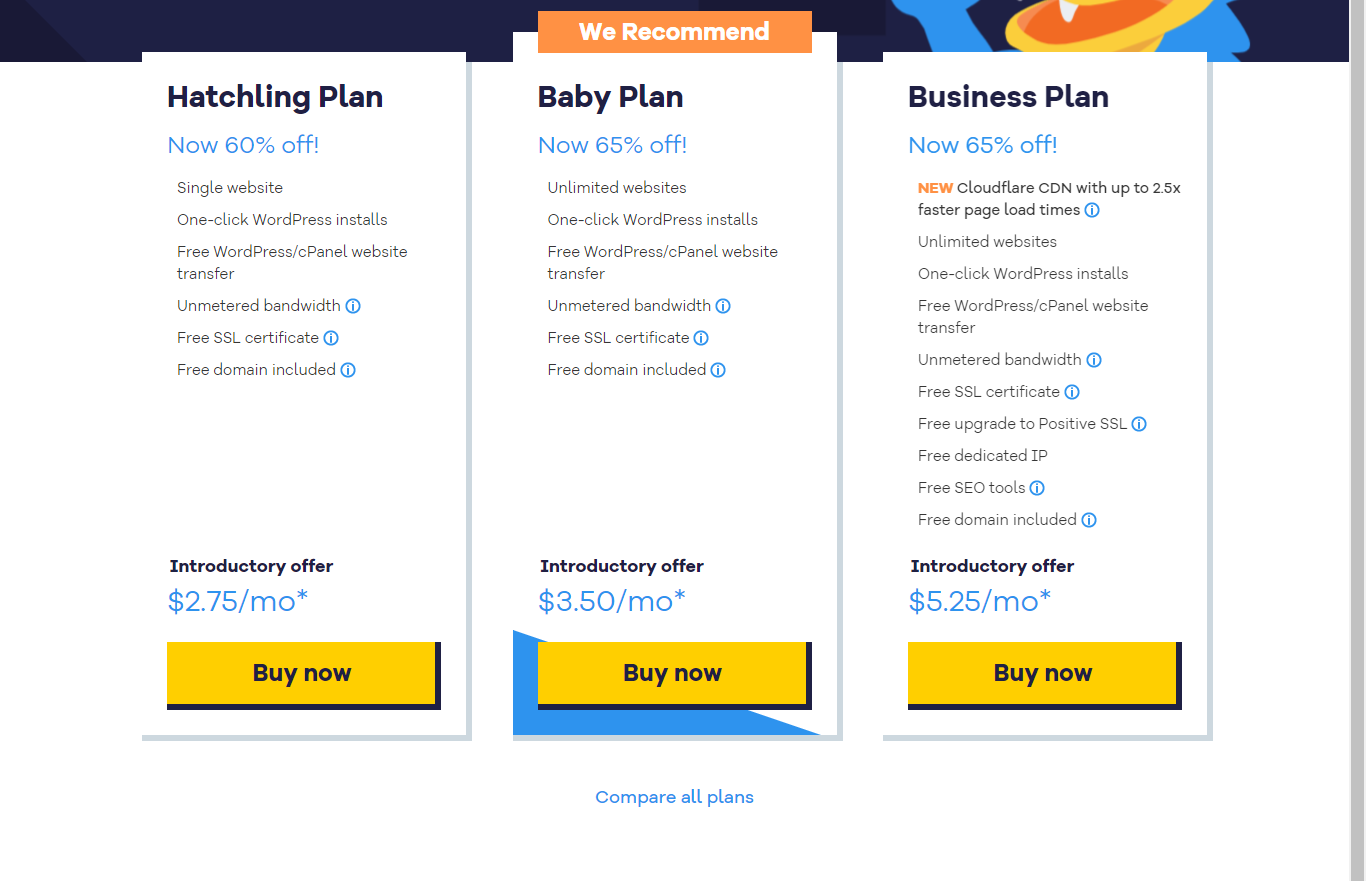 hostgator basic pricing plan